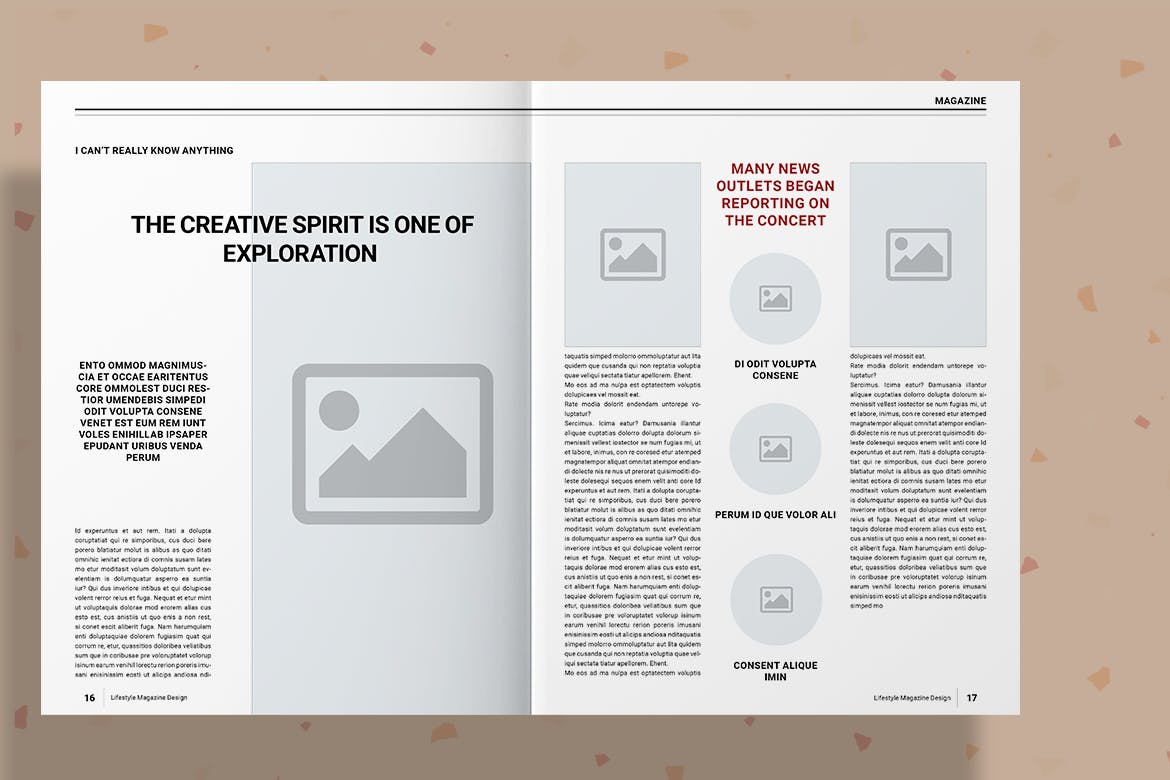 红色封面杂志版式设计模板 Red Magazine插图(9)