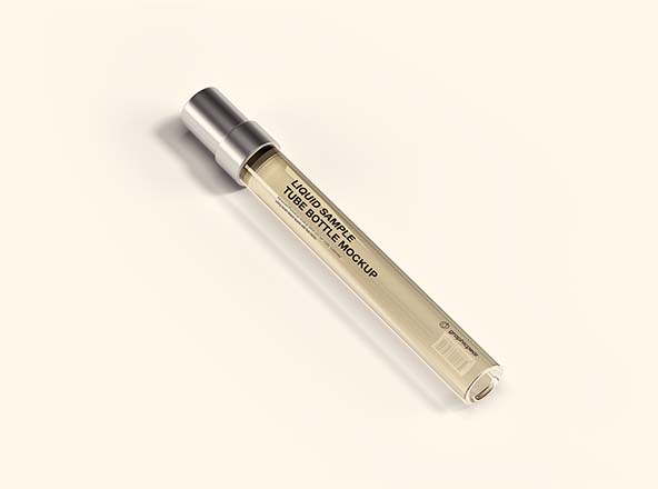 化妆品液体样品管瓶样机模板 Liquid Sample Tube Bottle Mockup
