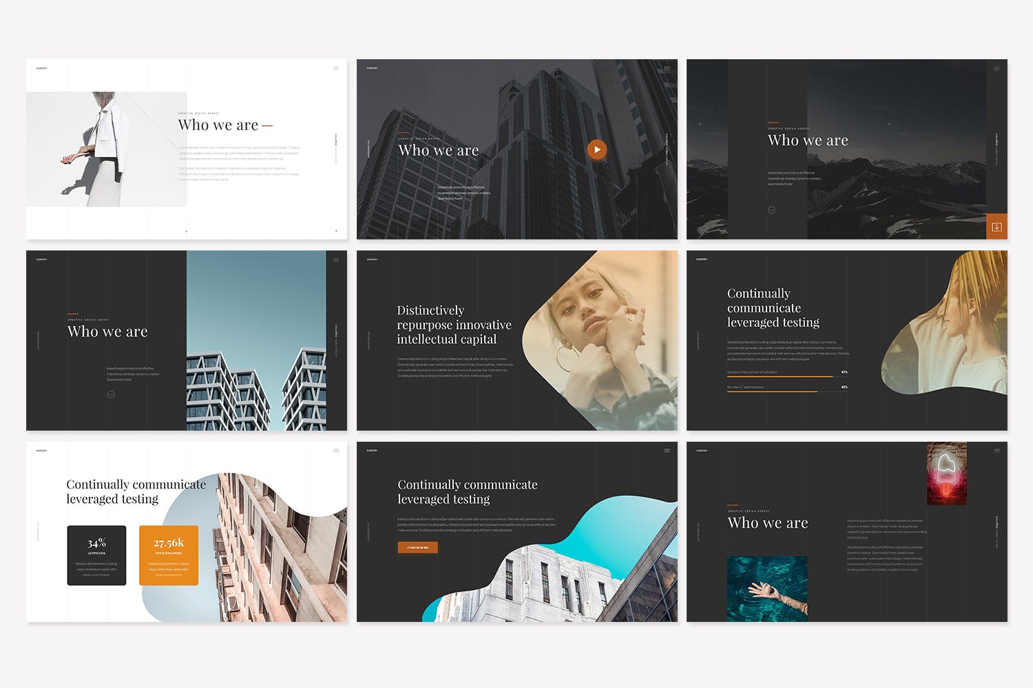 时尚企业介绍PPT幻灯片模板下载 Barberry PowerPoint Presentation插图(1)