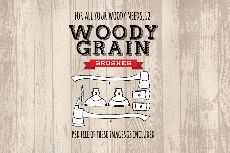 12款手绘木纹图案背景纹理 12 Woodgrain Textures插图(1)