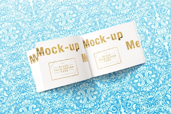 简约小册子样机模板 Landscape Brochure Mockups v.1