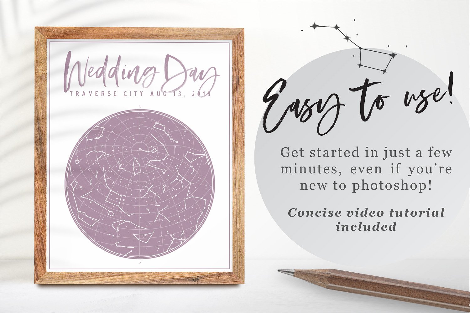 美丽的极简主义地图海报设计插件 Star Map Poster Creator, Minimal插图(2)