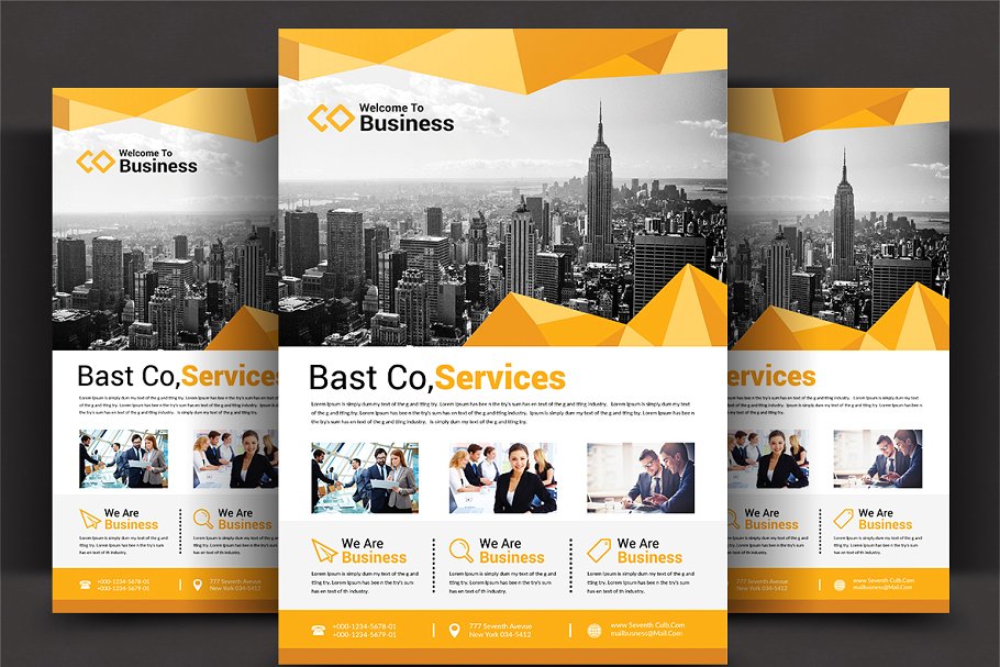 企业商业宣传传单模板合集 Corporate Business 8 Flyer Bundle插图(4)