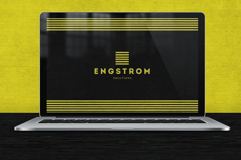 黑黄配色企业形象设计素材包 Black Yellow Corporate Identity PSD插图(7)