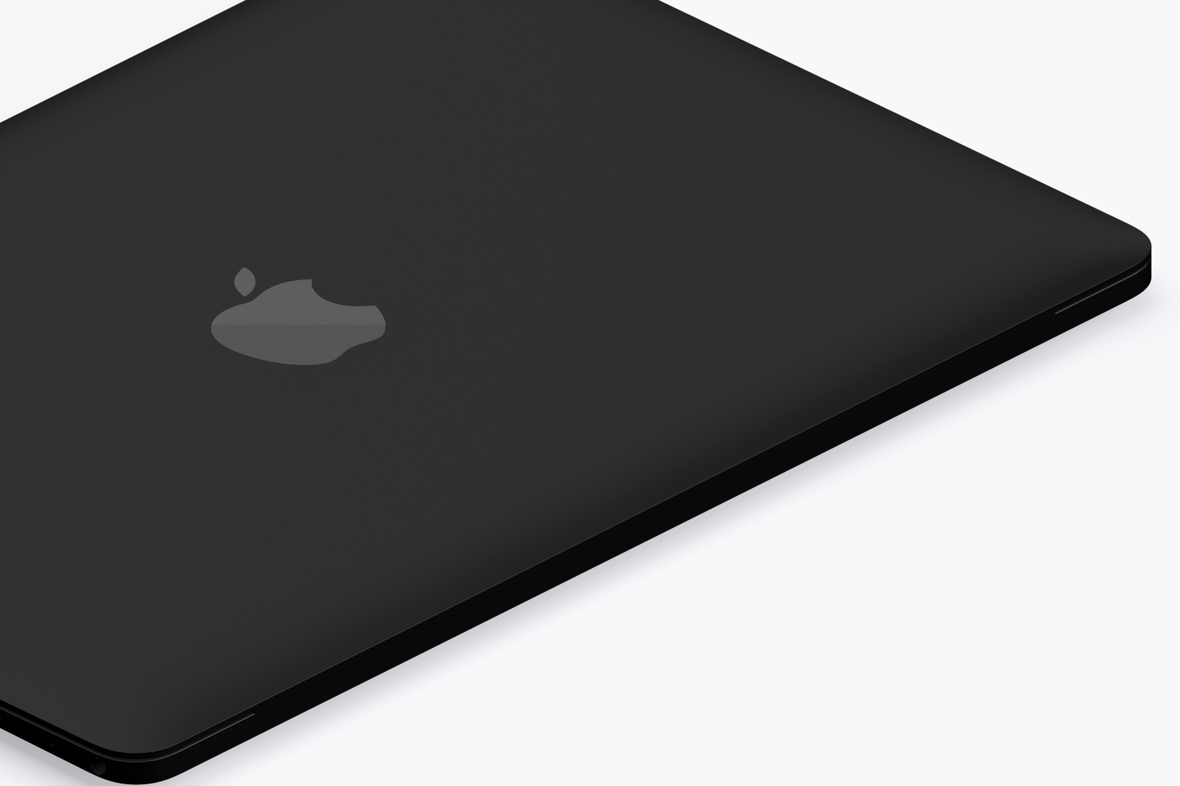 MacBook苹果笔记本电脑等距左视图黏土样机03 Clay MacBook Mockup, Isometric Left View 03插图(1)