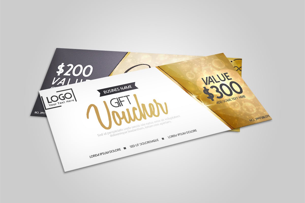 优雅礼品券/代金券设计模板 Collection of clean advertising web banners插图(4)