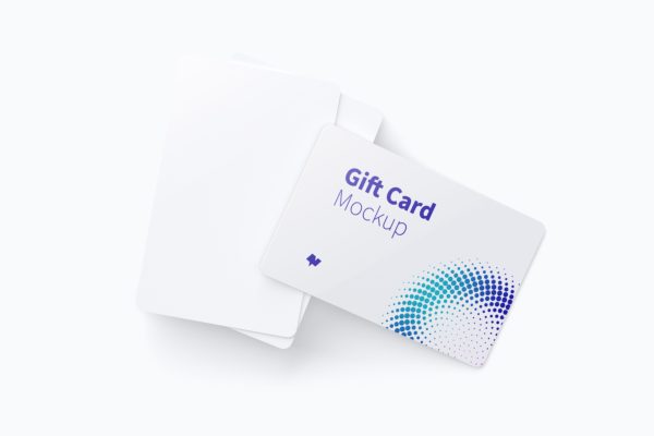 会员礼品积分卡外观设计效果图样机03 Gift Card Mockup 03