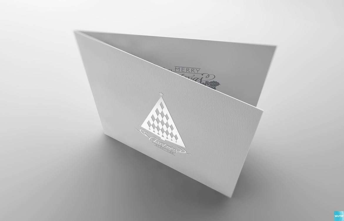 真实质感的新年圣诞节贺卡设计VI样机展示模型mockups插图(5)