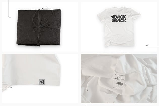 时尚白色皱纹T恤服装样机 White T-Shirt Presentation Mockup插图(5)