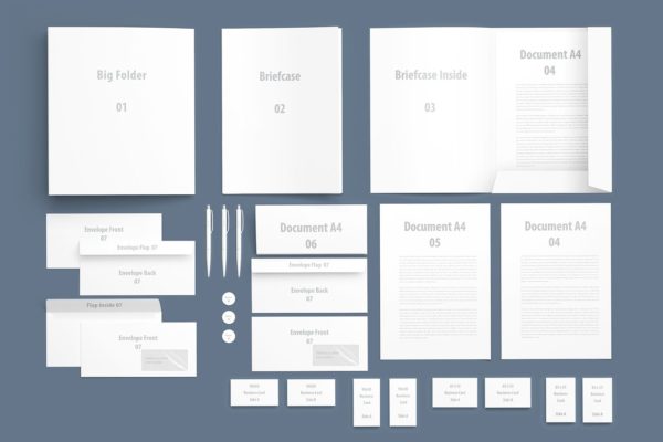 企业品牌宣传物料样机模板 Stationery Mockups