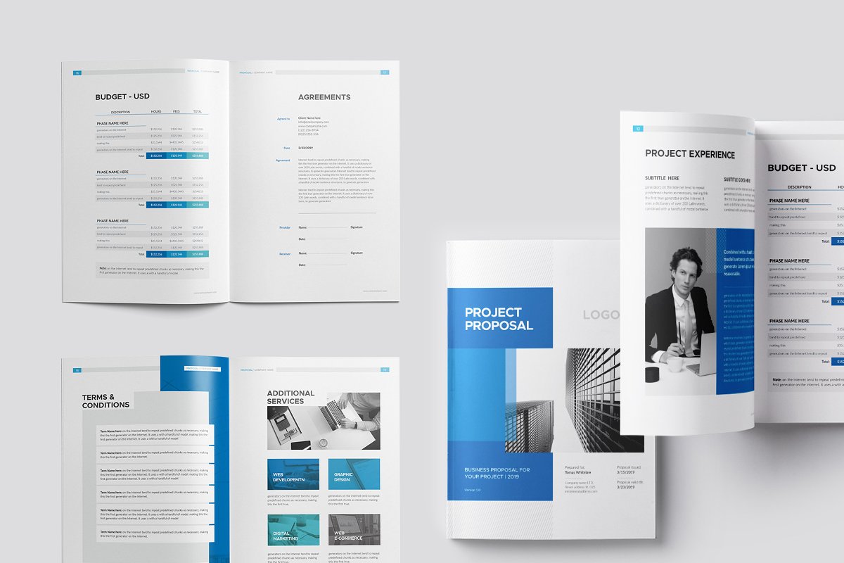 极简主义企业策划提案书设计模板插图(3)
