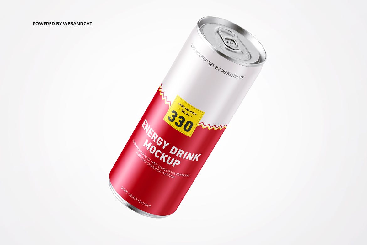 功能性能量饮料罐头外观设计样机 Energy Drink Can Mock-up插图(2)