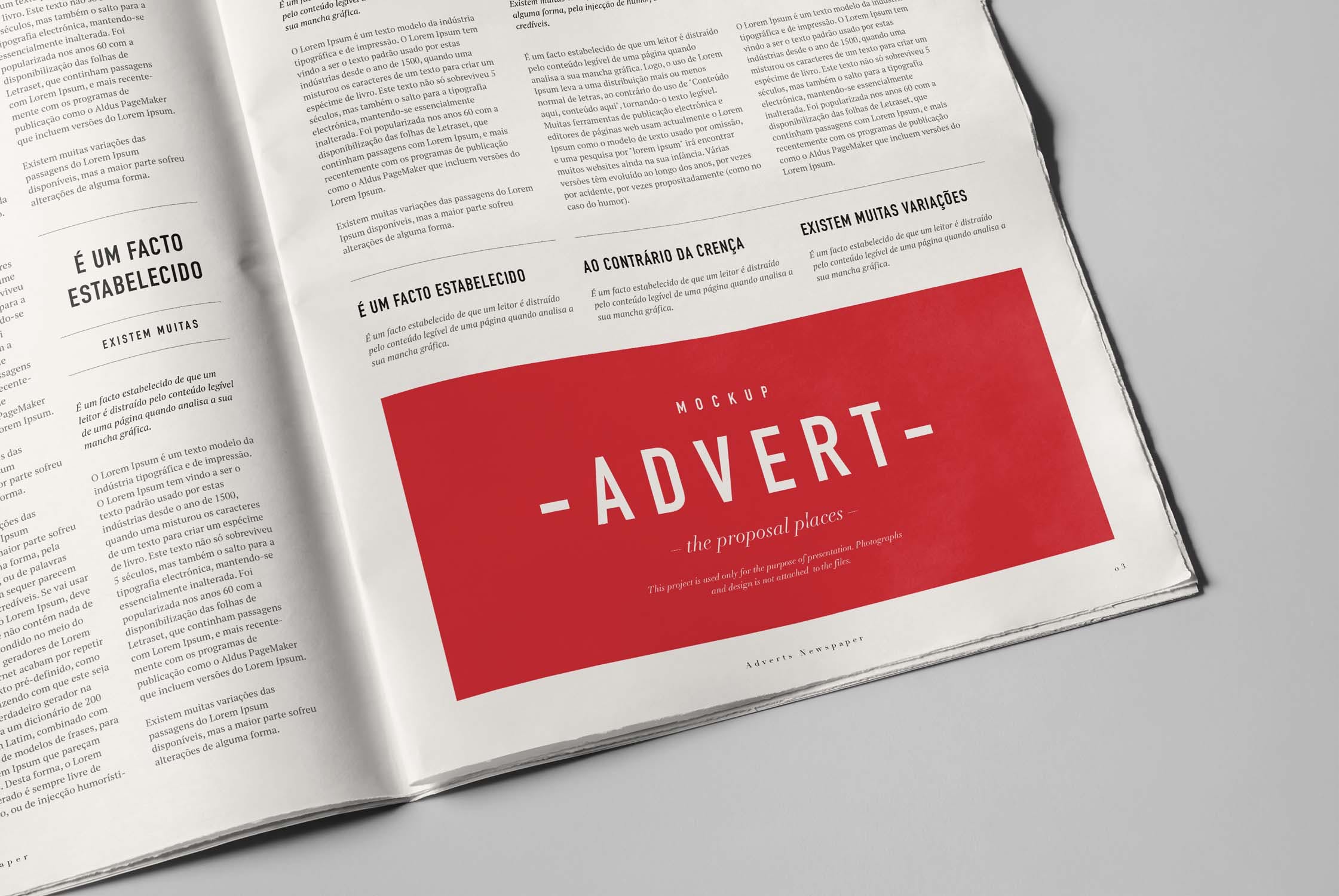 报纸广告印刷效果图样机模板 Newspaper Adverts Mock-up插图(2)