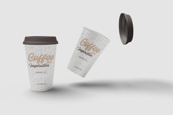 咖啡纸杯外观图案设计预览素材库精选 Cup of Coffee Mockup