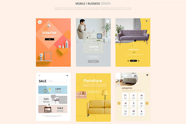 现代家具移动商店APP应用UI设计PSD模板