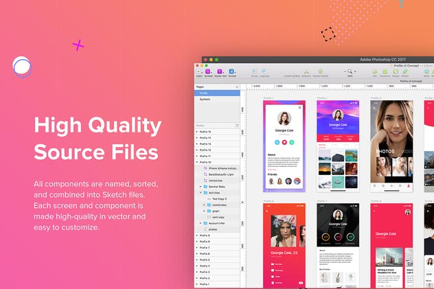 社交媒体/个人博客APP UI套件 Profile Mobile UI Collection插图(4)