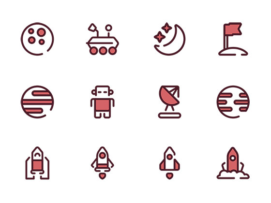 30 枚宇宙元素图标素材之家精选sketch素材