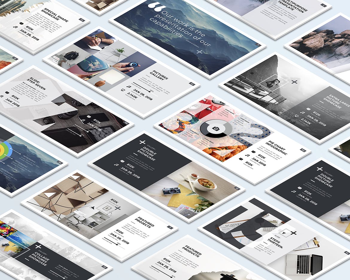 等距桌面屏幕截图预览样机v2 Isometric Desktop Screens Mockup V02插图(4)