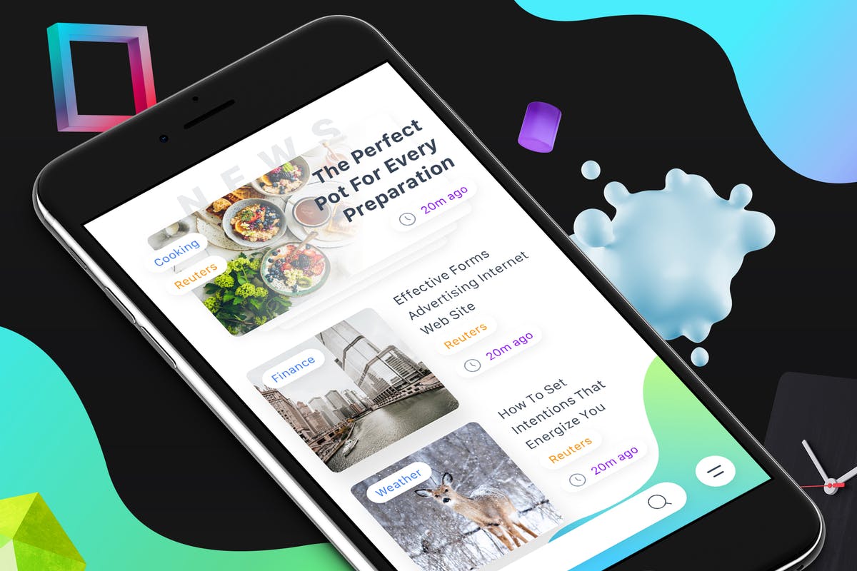新闻资讯类APP应用界面模板 News 4 Mobile Ui插图