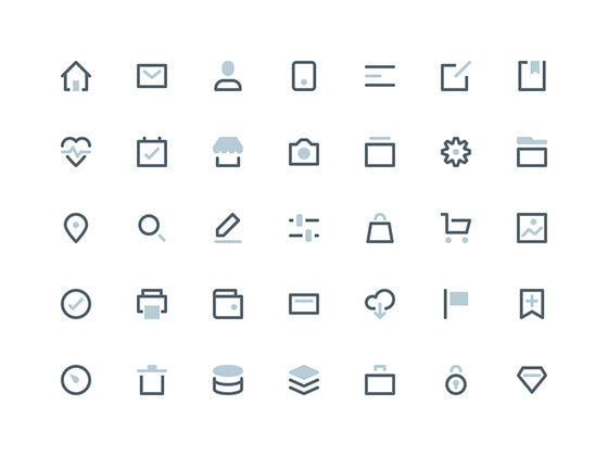 Bikini 60s Icon Set素材之家精选sketch素材