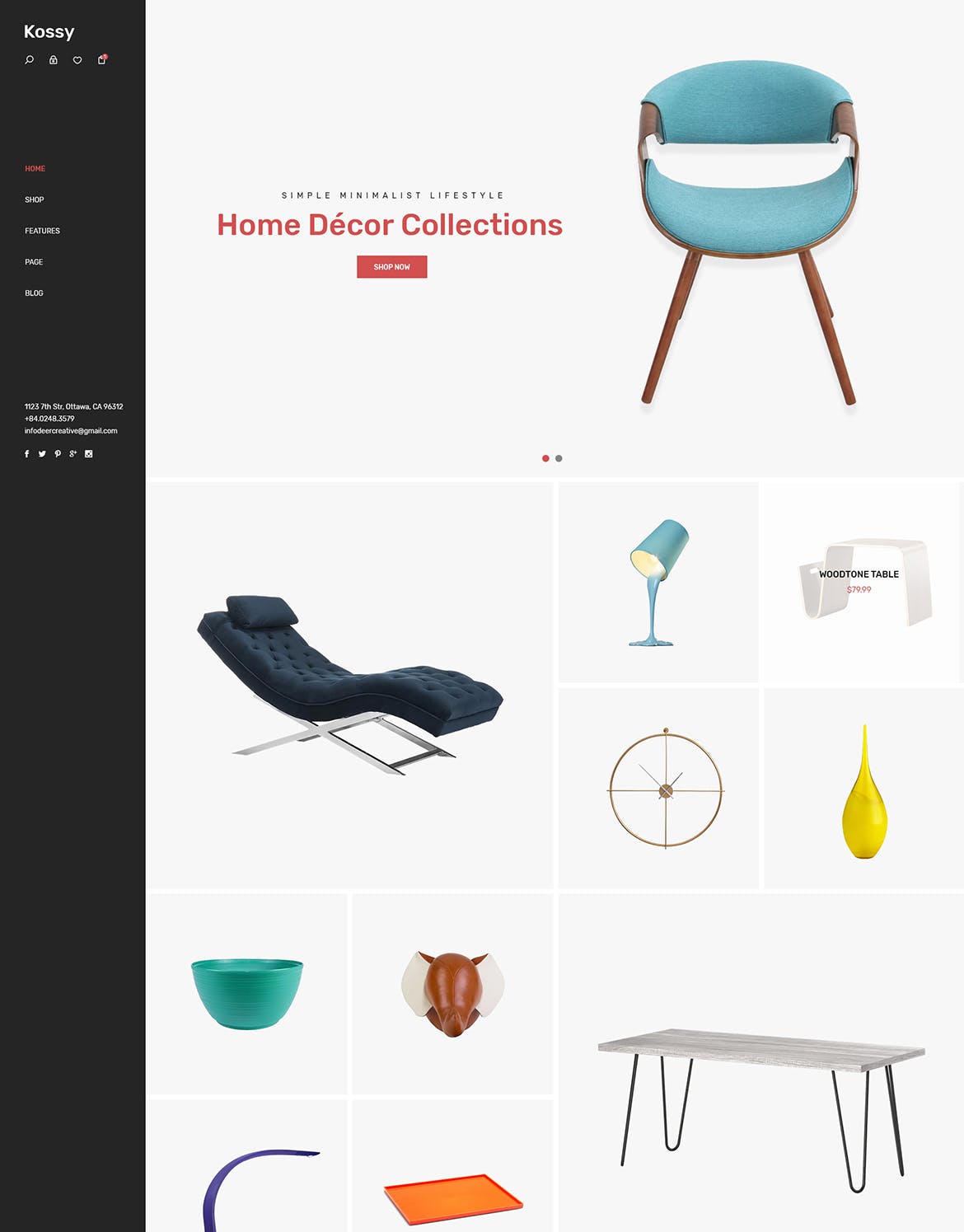 极简设计风格网上商城平台设计PSD模板 Kossy | Minimalist eCommerce PSD Template插图(9)