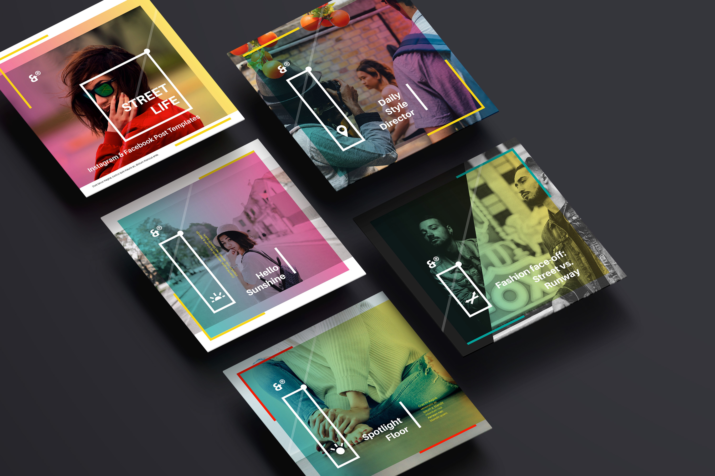 方形设计透视图样机模板01 Square Perspective Mockup 01插图(2)