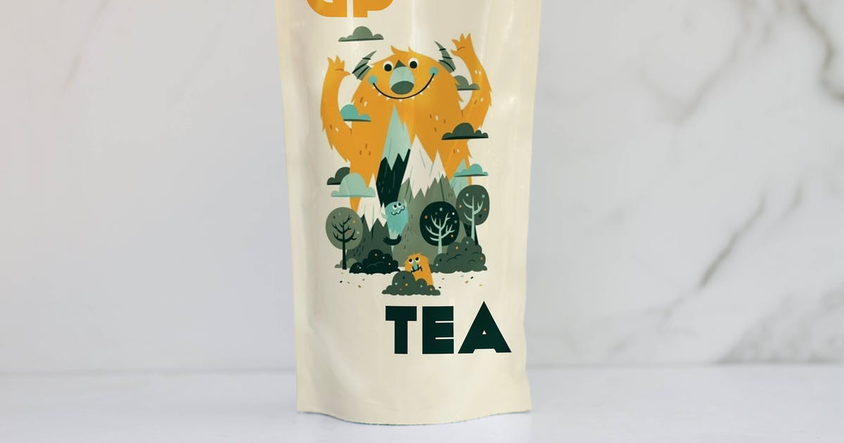 自立袋食品包装设计效果图样机 Doypack Packaging Mockup插图