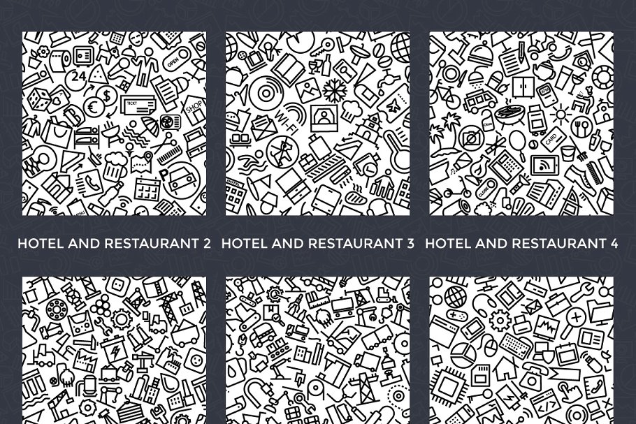 100+线条图标图案创意纹理合集 100+ Line Icon Patterns插图