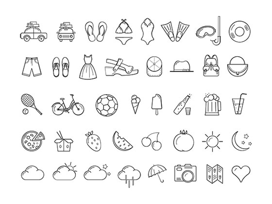 Summer Icons素材之家精选sketch素材