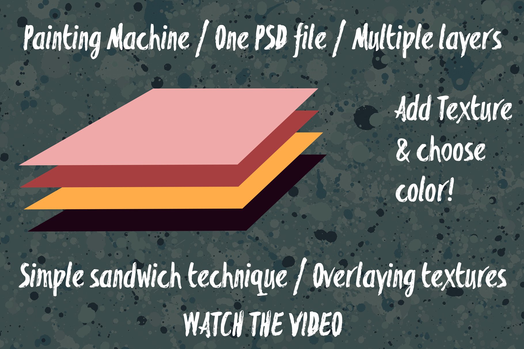 即兴手绘油画矢量图案纹理 Action Painting Vector Textures插图(2)