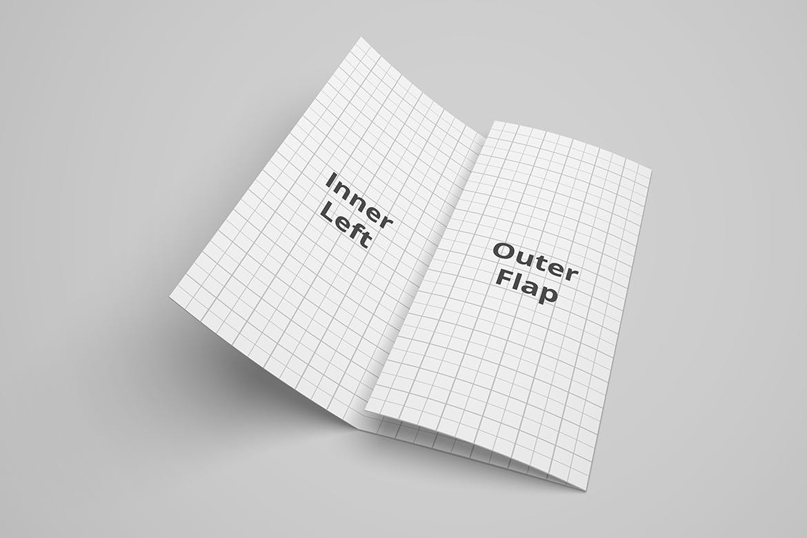 三折页宣传册设计多角度预览样机模板 Trifold Brochure Mockup插图(3)