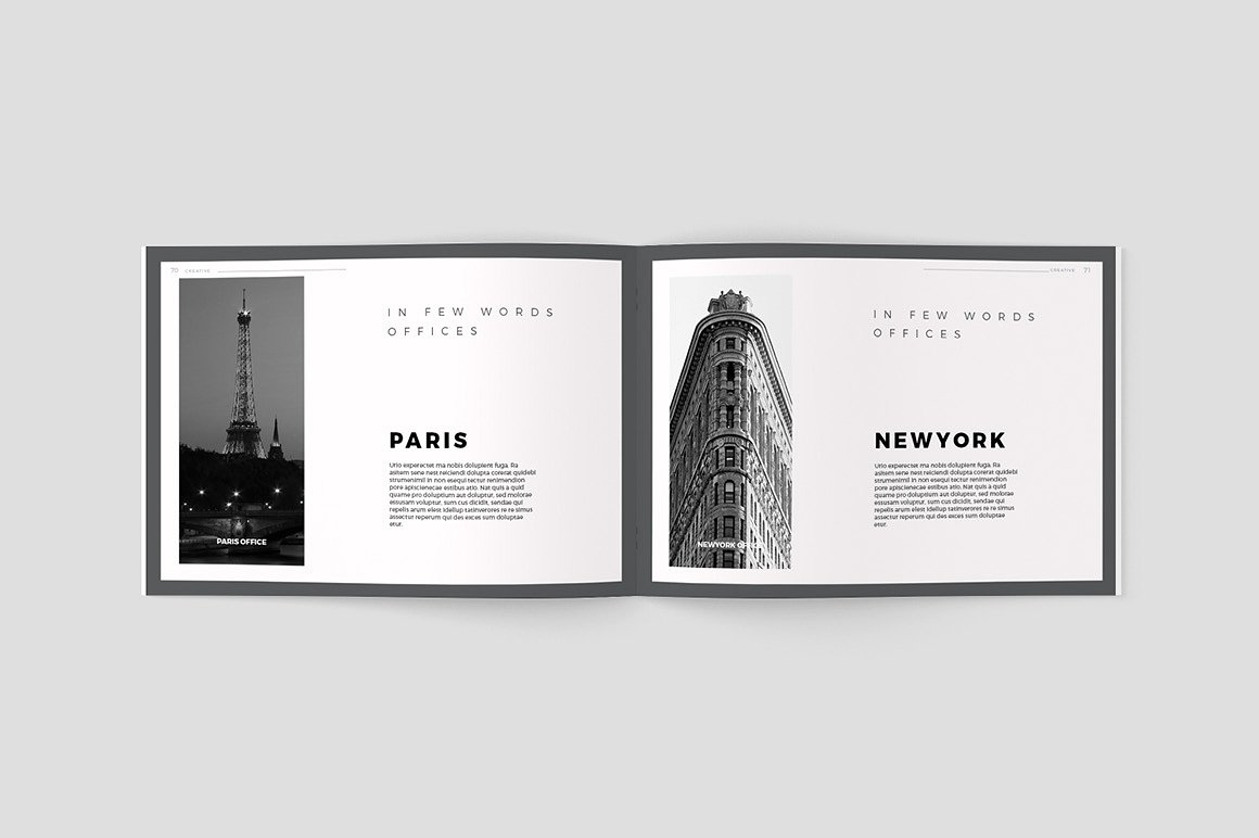 创意极简的黑白色调杂志手册模板下载[indd]插图(34)