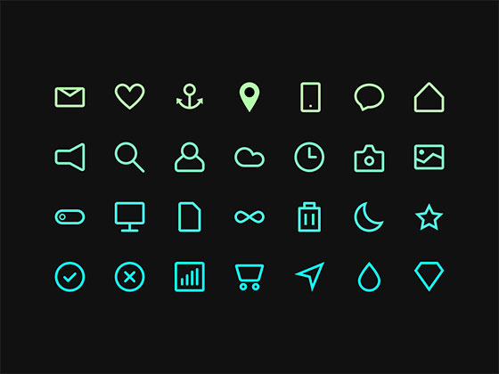 28 枚线性图标素材之家精选sketch素材