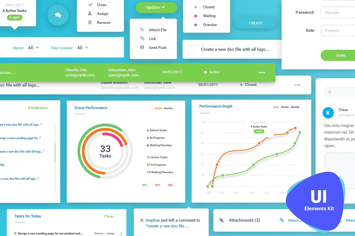 任务管理数据图表 Web UI 套件 Task Management UI Kit插图(2)