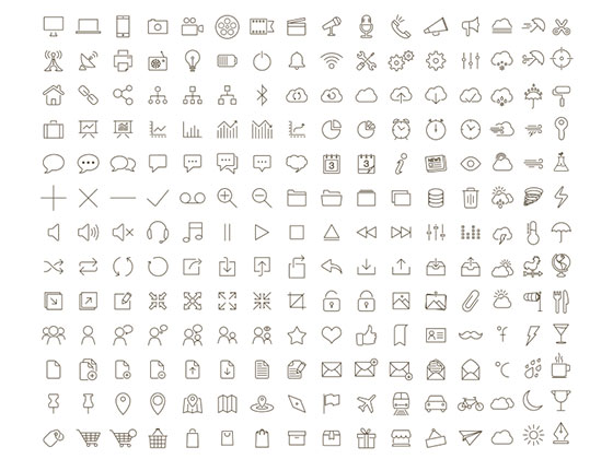 200 Outline Tonicons素材之家精选sketch素材