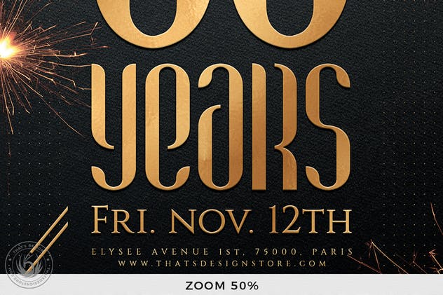 高端奢华企业周年庆活动海报设计模板 Birthday Anniversary Flyer Template插图(7)