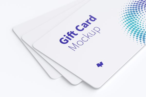 礼品积分卡外观设计样机模板08 Gift Card Mockup 08