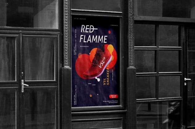 潮鞋单品促销海报设计模板 Shoes Poster插图(3)