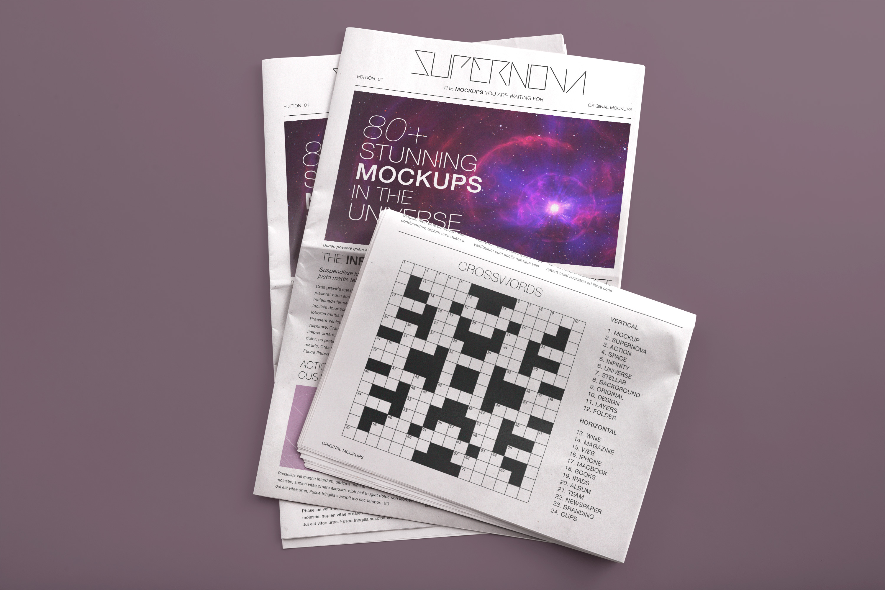 报纸版式设计效果图样机06 Newspaper PSD Mockup 06插图(2)