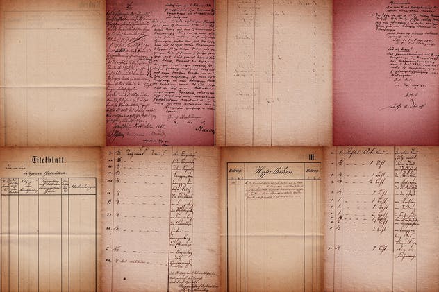 18世纪复古羊皮纸纹理Vol.1 18th Century Parchment Textures Volume 1插图(1)