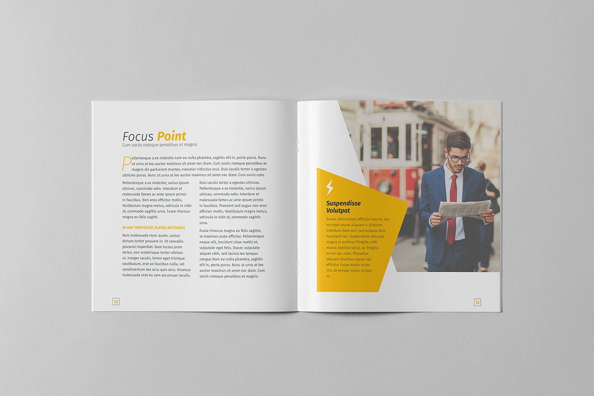 高端方形商业/企业宣传册设计模板 Williams Business Square Brochure插图(6)