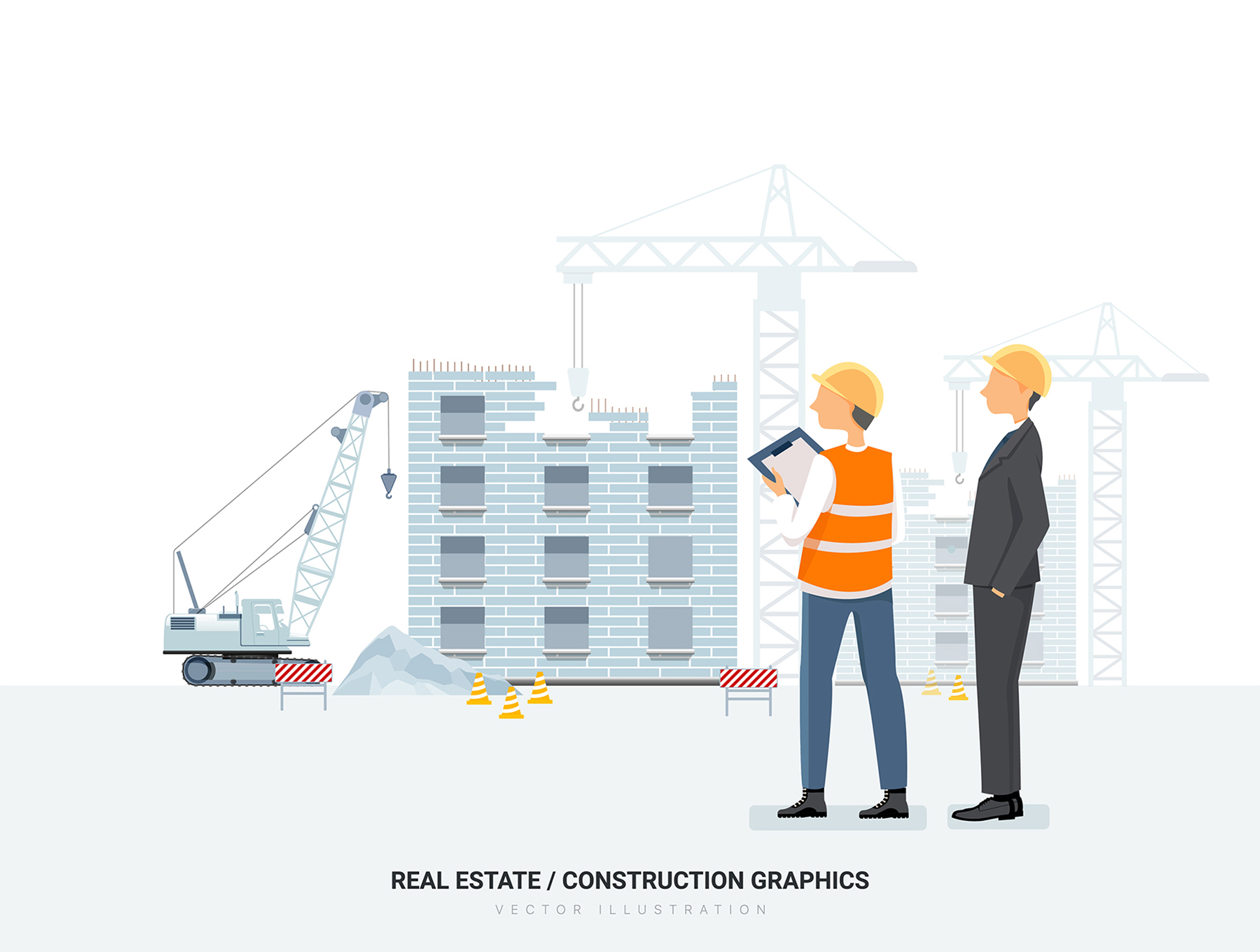 素材库下午茶:房地产与建筑场景网站矢量插画合集插图(5)