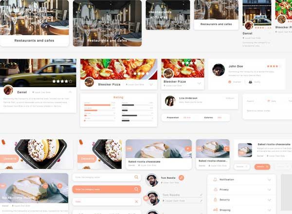 美食应用 UI 套件 Food application ui kit 50 screen