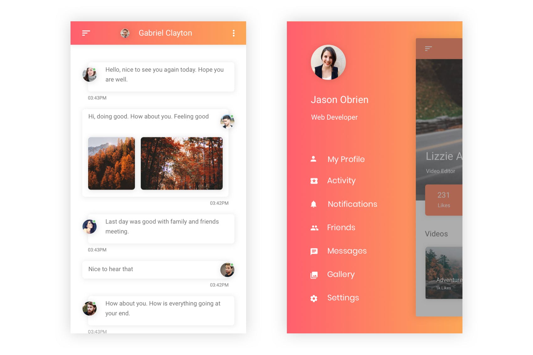 社交APP交友应用UI界面设计PSD模板 Sparsh – Social Media Mobile App for Photoshop插图(5)