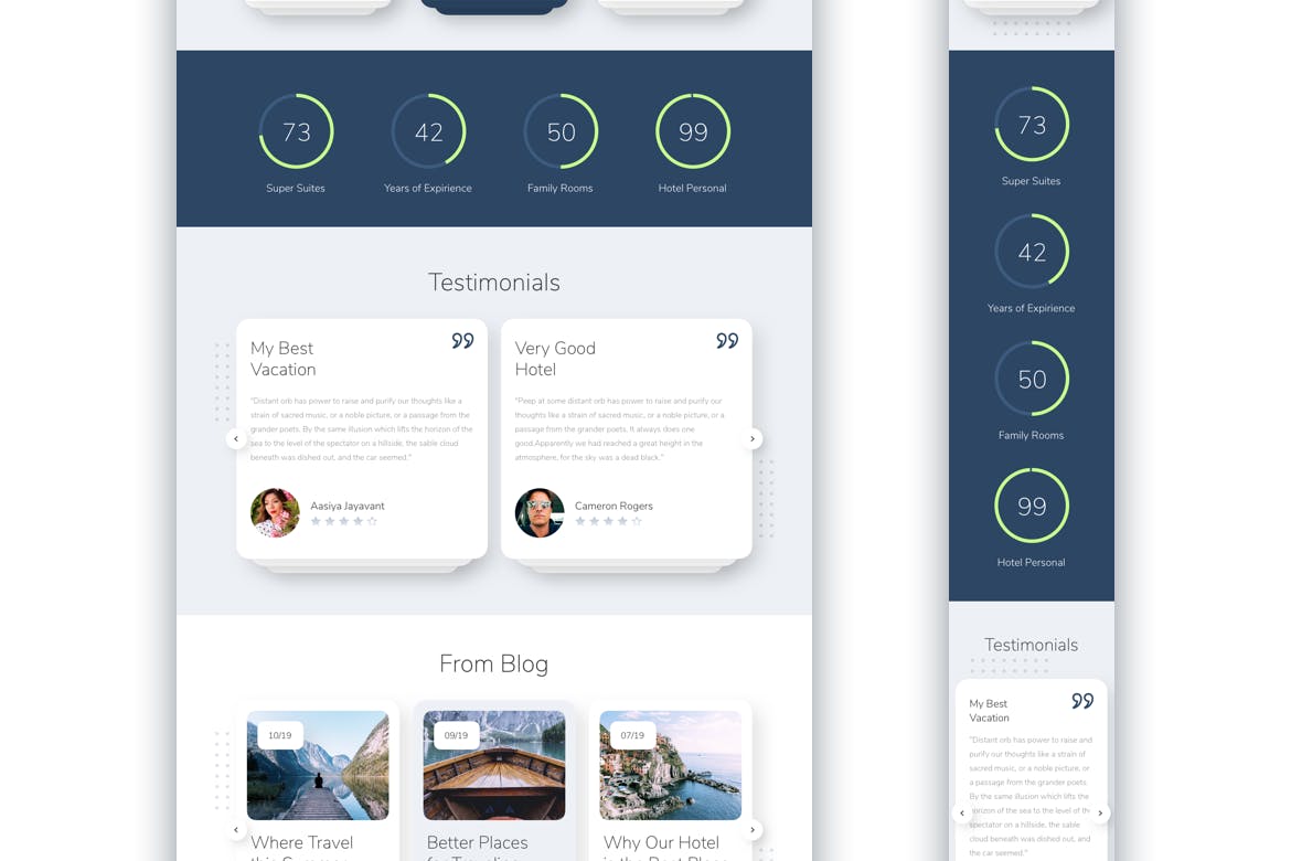 响应式酒店品牌网站着陆页设计模板 Hotel Responsive Landing Page插图(4)