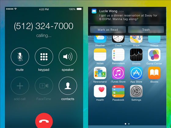 iOS 通话与通知界面素材之家精选sketch素材