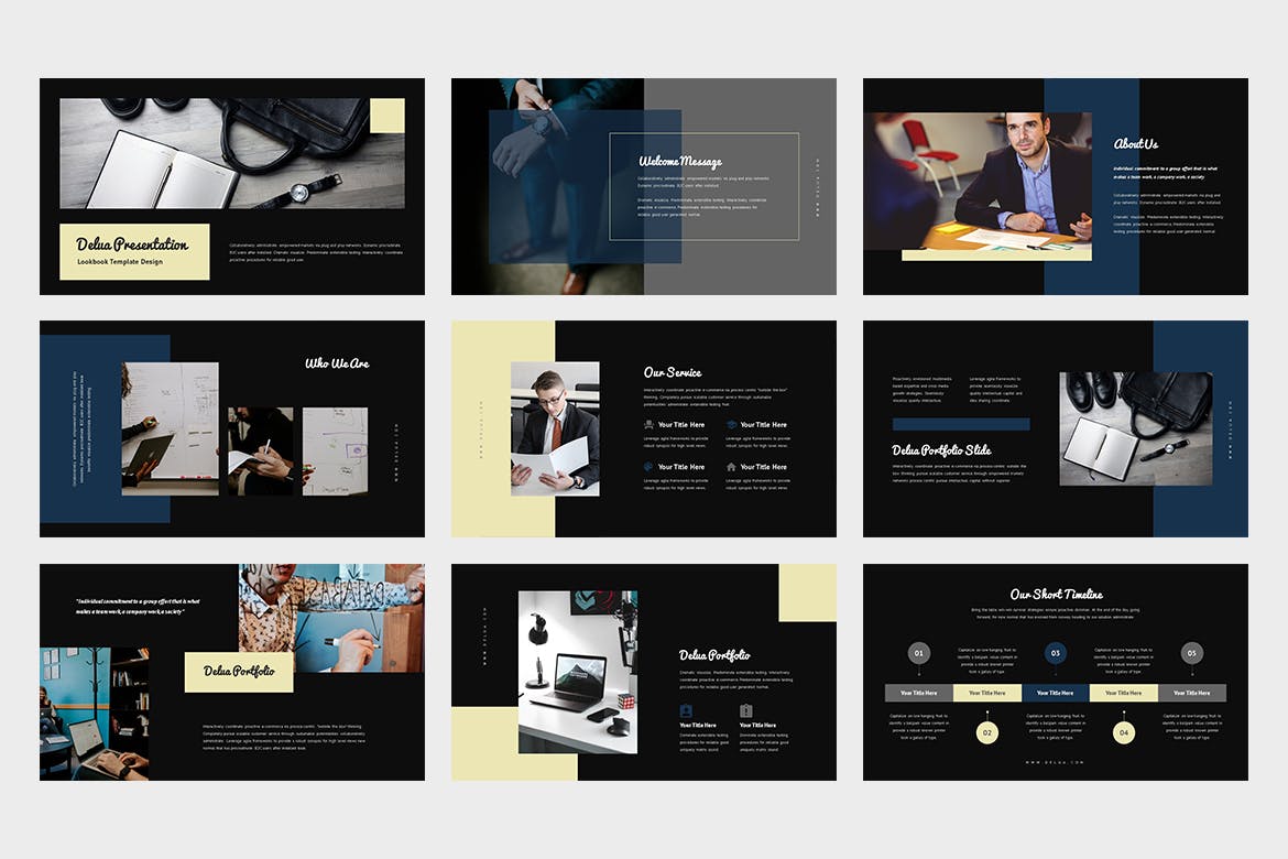 IT科技项目启动主题素材库精选PPT模板 Delua : Tech Startup Powerpoint插图(7)