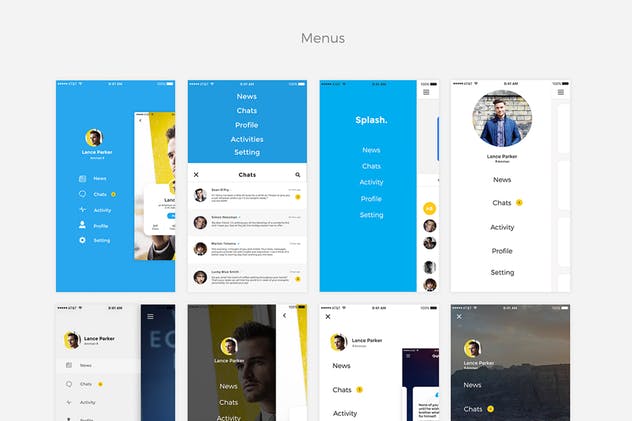 资讯/社交/电商综合APP应用UI套件 Splash UI Kit插图(3)