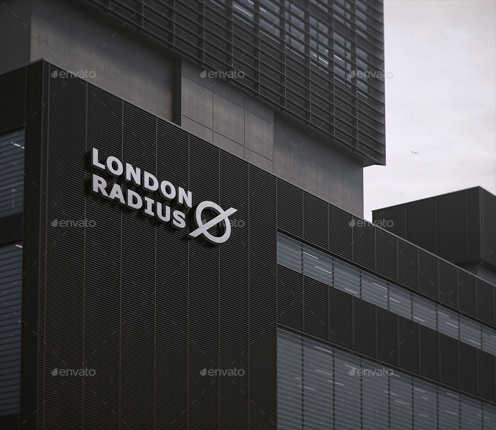 3D标志LOGO高楼墙面展示效果Mockups插图