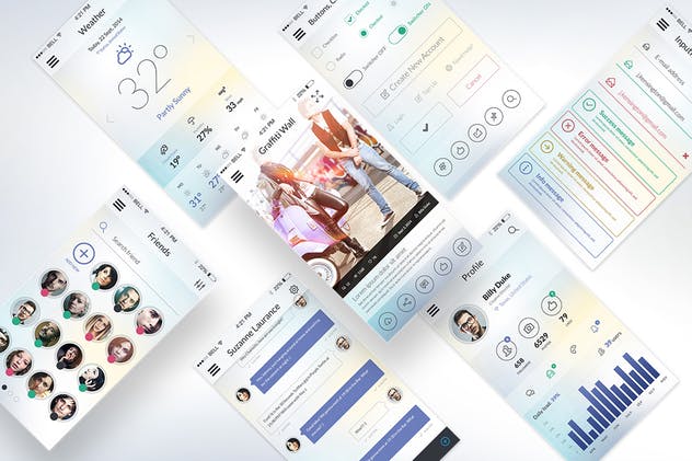 社交类 APP UI 套件 InSpired – Mobile UI Kit插图(4)